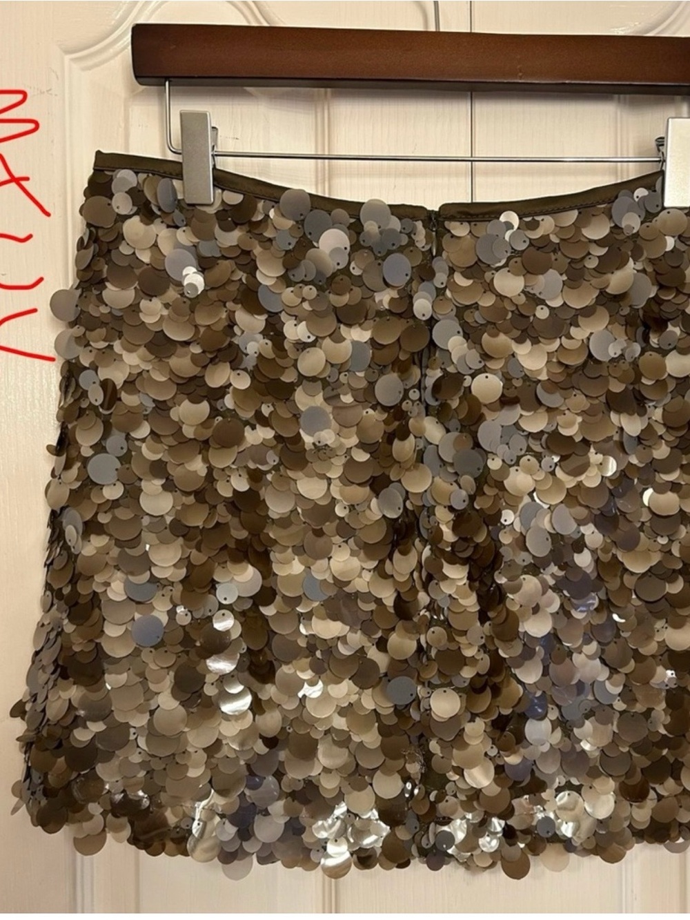 ZARA Smoky Brown Sequin Mini Skirt - Picture 3 of 9
